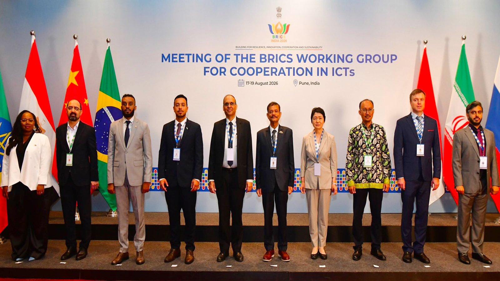 भारताच्या ब्रिक्स (BRICS) अध्यक्षपदांतर्गत दूरसंचार विभागामार्फत पुणे, महाराष्ट्र येथे 'ब्रिक्स आयसीटी (ICT) ट्रॅक'चे आयोजन