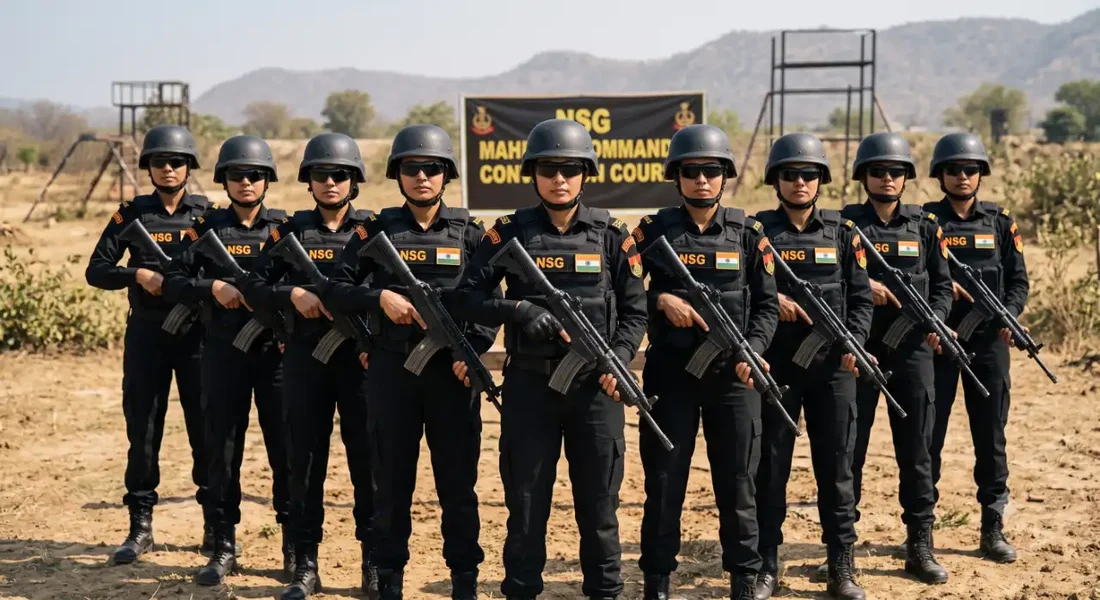 राष्ट्रीय सुरक्षा रक्षकमार्फत (NSG) हरियाणामध्ये पहिल्या 'महिला कमांडो कन्व्हर्जन कोर्सचे' अनावरण