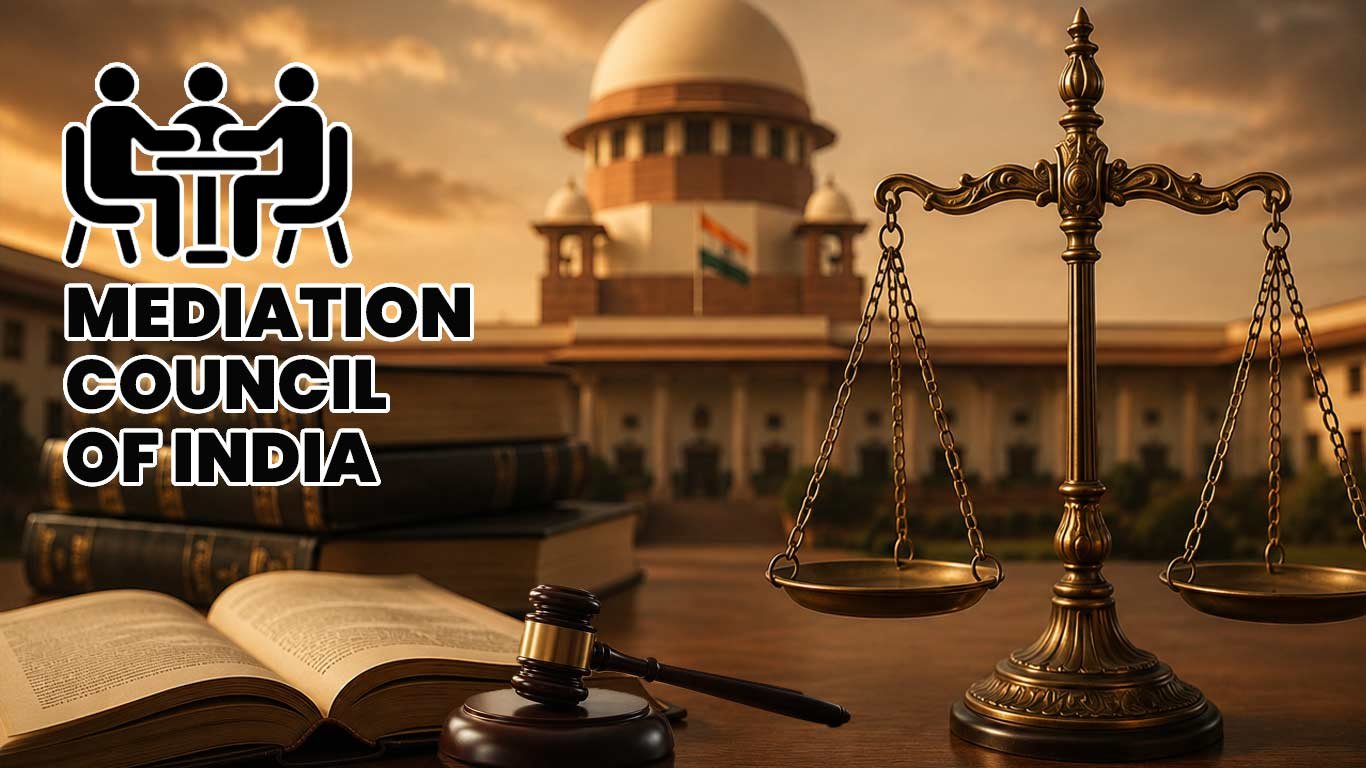 कायदेशीर व्यवहार विभागामार्फत (DoLA) नवी दिल्ली येथे मुख्यालय असलेल्या 'भारतीय मध्यस्थी परिषद'च्या स्थापनेची अधिसूचना जारी