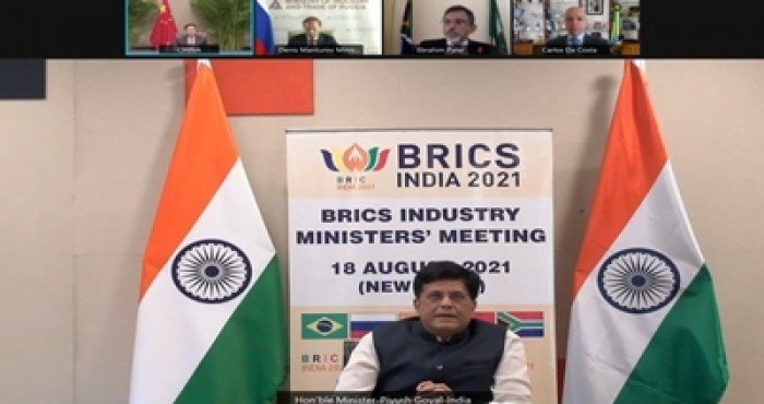 पियुष गोयल यांनी भूषवले ब्रिक्स (BRICS) उद्योग मंत्र्यांच्या ५ व्या बैठकीचे अध्यक्षपद