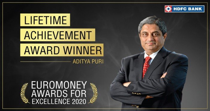 आदित्य पुरी यांना 'युरोमनी (Euromoney) जीवनगौरव पुरस्कार २०२०' प्रदान