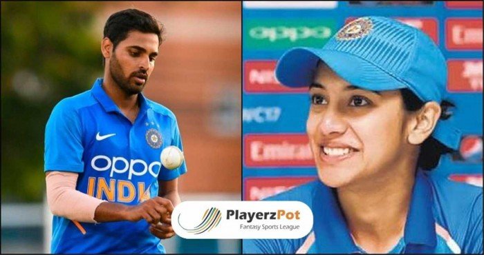 भुवनेश्वर कुमार आणि स्मृती मंधना बनले प्लेअर्झपॉटचे (Playerzpot) ब्रँड अ‍ॅम्बेसेडर