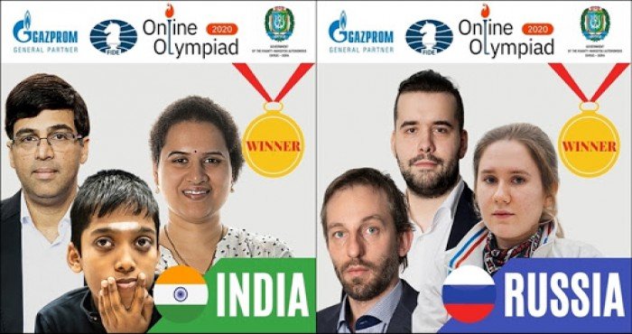 भारत आणि रशियाने संयुक्तपणे जिंकला फिडे (FIDE) ऑनलाईन बुद्धिबळ ऑलिम्पियाड