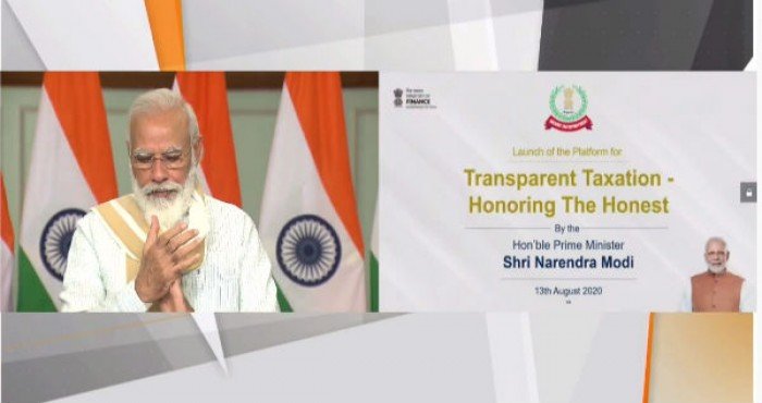 पंतप्रधान मोदींच्या हस्ते 'Transparent Taxation – Honoring the Honest'  यासाठीच्या व्यासपीठाचे अनावरण