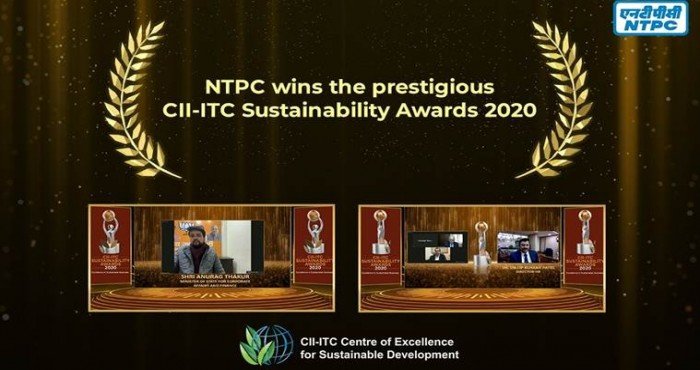 'CII-ITC शाश्वतता पुरस्कार २०२०' NTPC ला जाहीर
